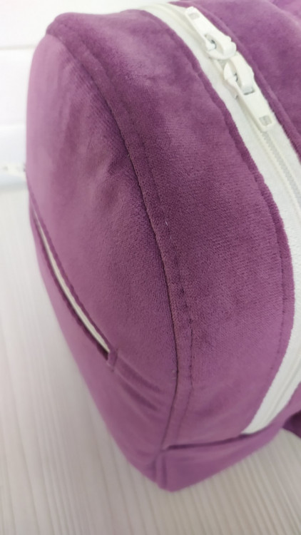 Детский текстильный рюкзак с ушками Микки фиолетовый на подарок