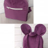 Детский рюкзак с ушками Микки Rizo фиолетовый, текстиль