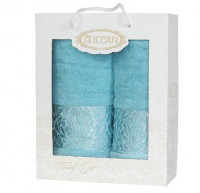 Комплект махровых полотенец Cotton (2 шт) turkuaz