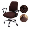 Чехол на офисное кресло из 2-ух частей brown трикотаж-жаккард