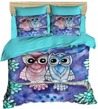 Романтичное постельное белье 3D ранфорс Night Owls