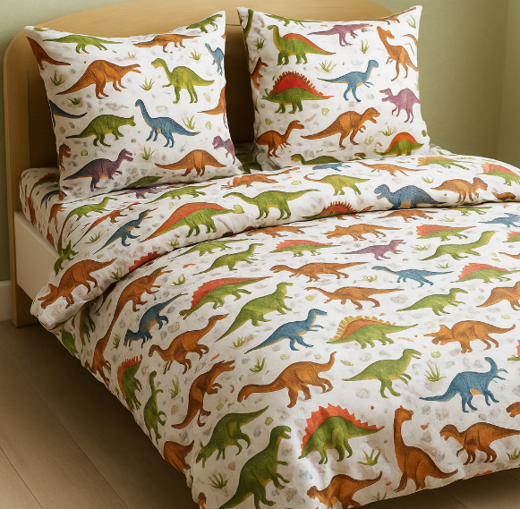 Подростковый комплект бязь Selena Динозавры на Прогулке