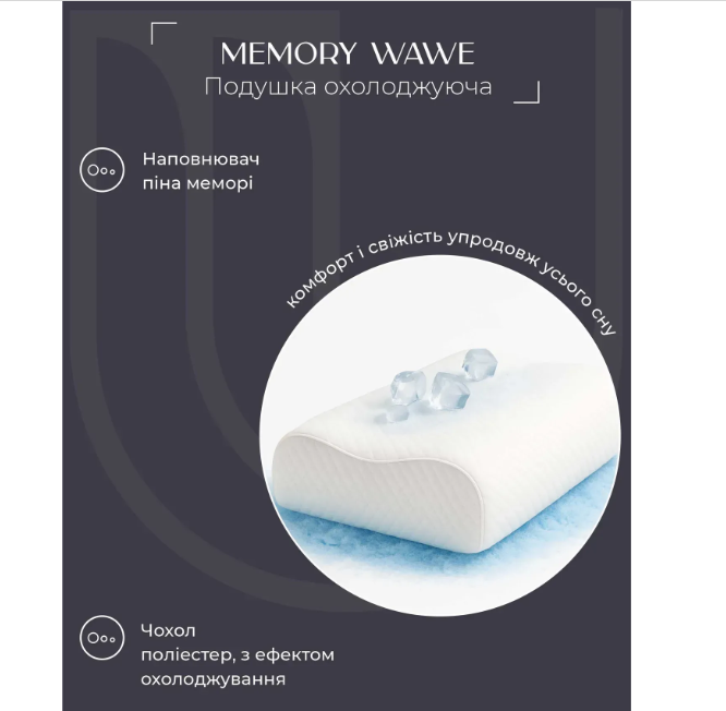 Подушка Memory Wawe охлаждающая 3