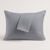 Наволочка серая сатин Soft Grey Stripe U-tek