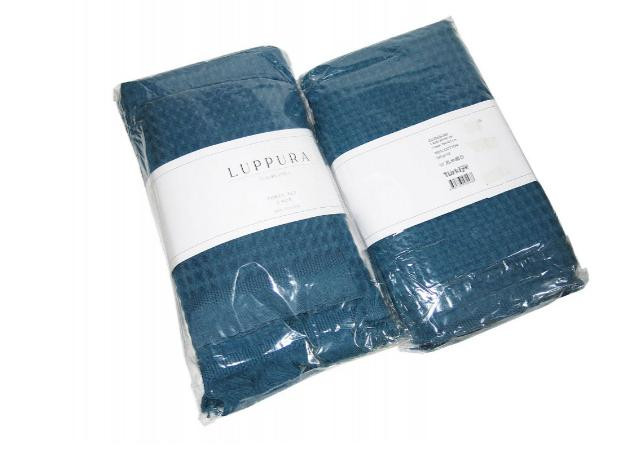 Комплект вафельных полотенец Luppura (2 шт) синий