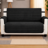  Защитная накидка на 2 месный диван из мебельного велюра черный