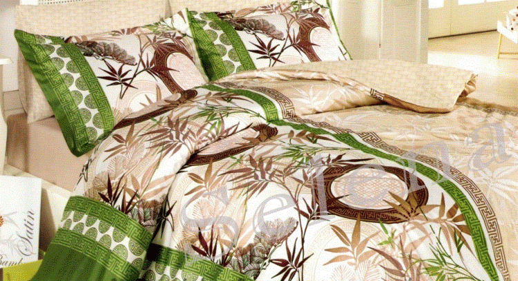 Комплект постельного белья бязь Бамбук зеленый
