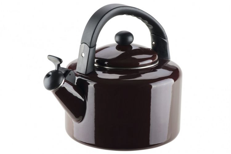  Эмалированный чайник со свистком, 2,8л Granchio Allegro Melanzana коричневый 88631