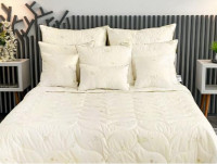 Одеяло теплое шерстяное Merino Beige в микрофибре
