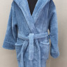 Голубой детский махровый халат на запах Welsoft 