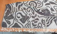 Пляжное полотенце жаккард Peshtemal 200 г/м2 - F3 темно серый