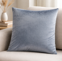 Наволочка - чехол велюр цвет серый