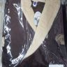 Мужской халат велюр коричневый с вышивкой Zeron в упаковке