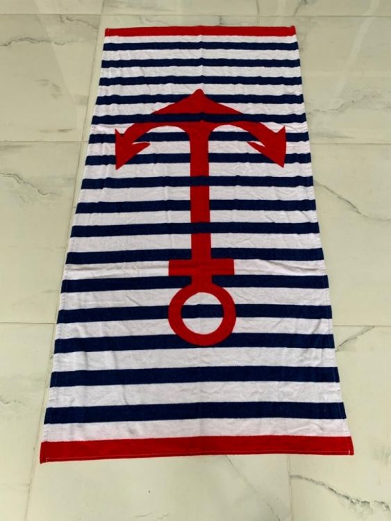 Полотенце пляжное Anchor Stripe red-blue-white