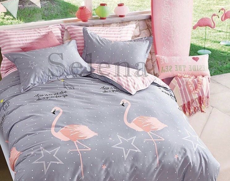 Комплект постельного белья бязь Звездный фламинго