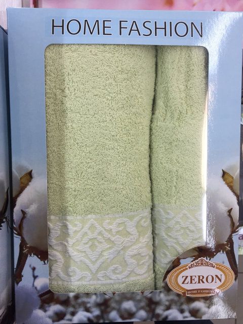 Набор полотенец хлопок Zeron зеленый