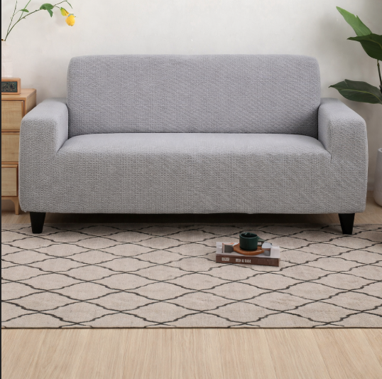 ← Назад Чехол на 2-х местный диван 145х185 светло-серый трикотаж-жаккард 1