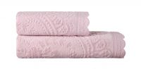 Набор розовых полотенец Sabino бархат