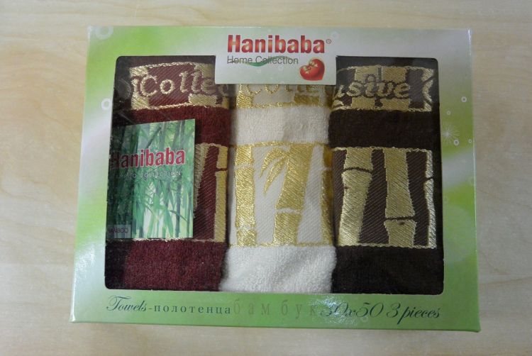 Bamboo exsklusive бамбук Hanibaba (30х50 - 3 шт) кремовый