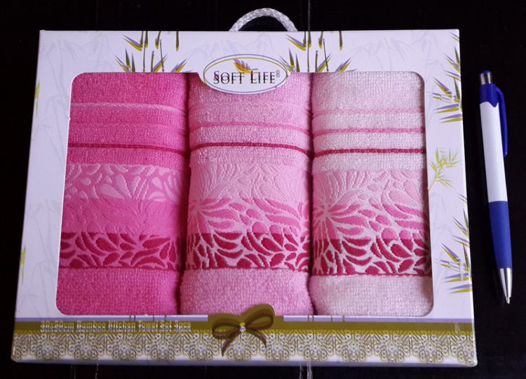 Кухонные салфетки бамбук SOFT LIFE розовый