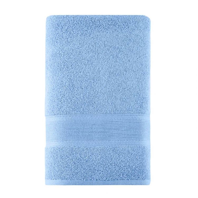 Махровое полотенце Arya Solo Soft голубое