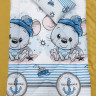Детский набор одеяло силиконовое с подушкой Micky голубое Микки