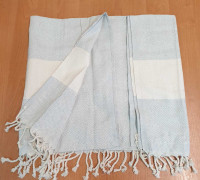 Пляжное полотенце жаккард Peshtemal 250 г/м2 серое