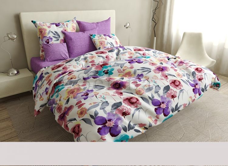 Комплект постельного белья бязь Радужные Цветы
