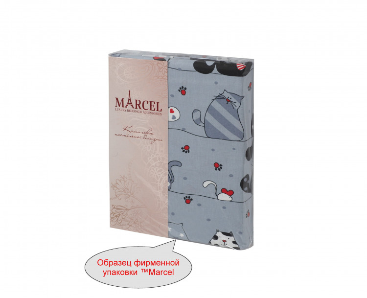 Постельное белье 21-310 ранфорс Marry me серый купить