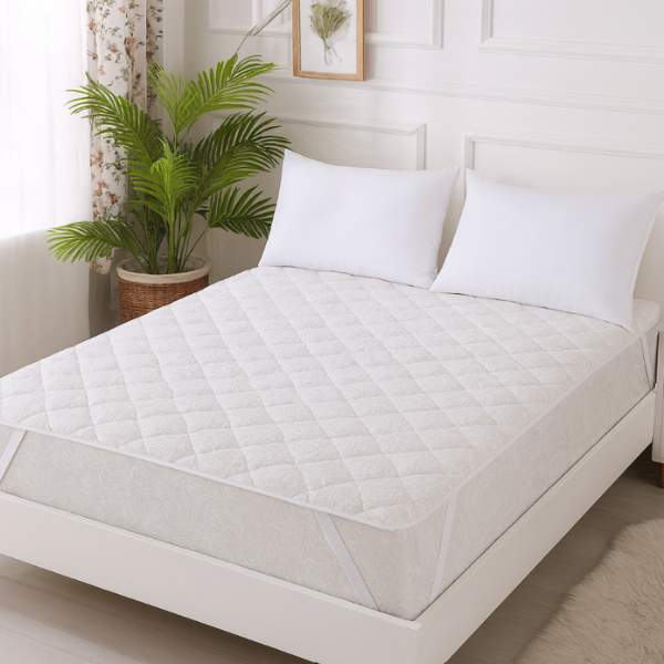 Наматрасник стеганый на хлопке Эклауд на резинках по углам 