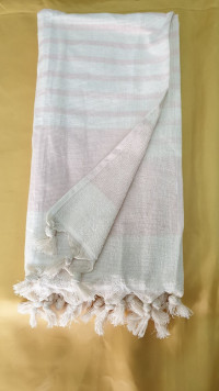 Пляжное полотенце Peshtemal-махра 350 г/м2 светло розовое