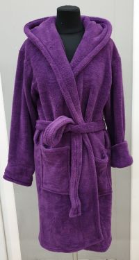 Фиолетовый женский халат Zeron Velsoft короткий