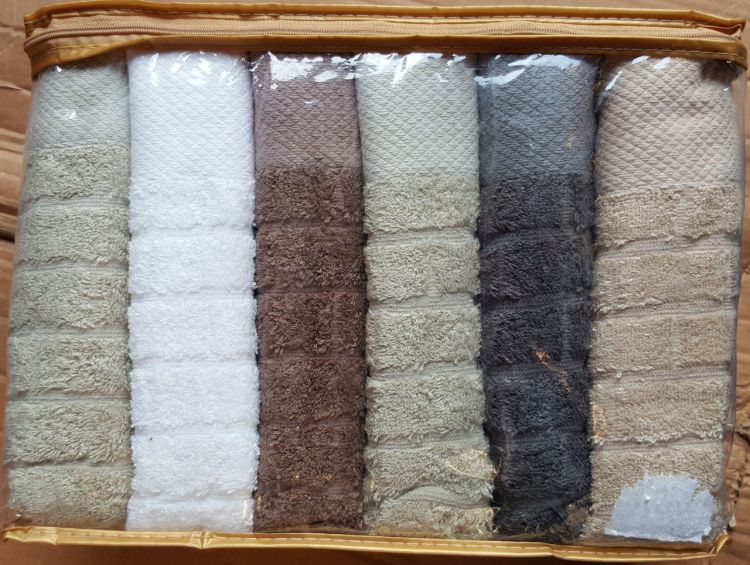 Набор бамбуковых полотенец (50*90-6шт) Zeron в упаковке