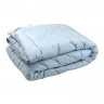 Одеяло шерстяное теплое в тике голубое