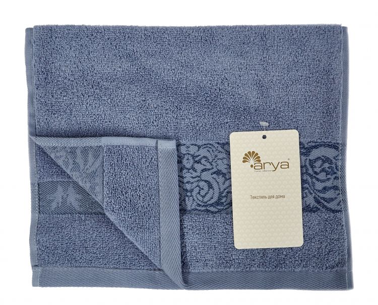 Синее махровое полотенце Jewel Arya 