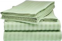 Постельное белье зеленое сатин Home Sateen Mint Stripe