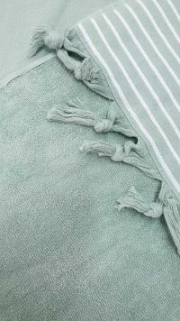 Пляжное полотенце Peshtemal-махра светло-серое