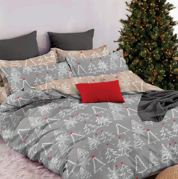 Комплект постельного белья бязь Елки комби Комплект постельного белья бязь Елки комби