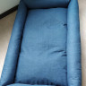 Большой лежак для собак синий Rizo 115/65/20 со съемным чехлом