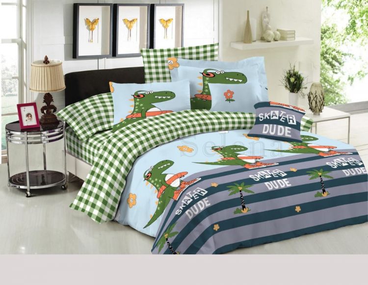 Комплект постельного белья бязь Крокодильчик