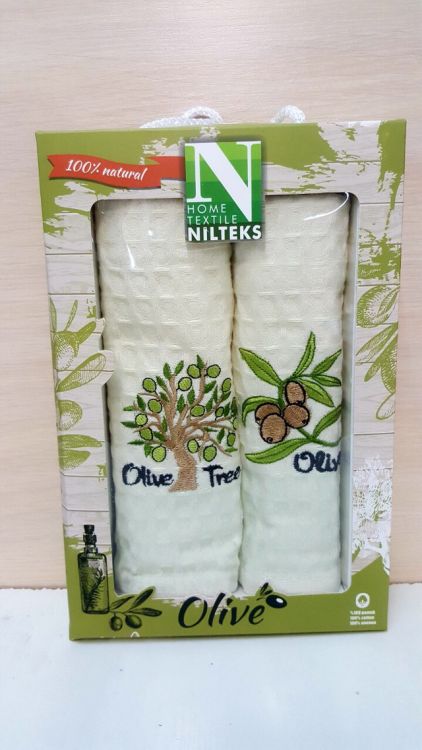 Набор полотенец для кухни Nilteks оливка