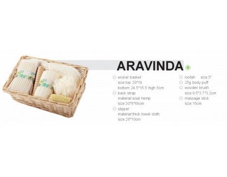 Набор для ванной с полотенцем и тапочками 6 Пр. Aravinda Arya