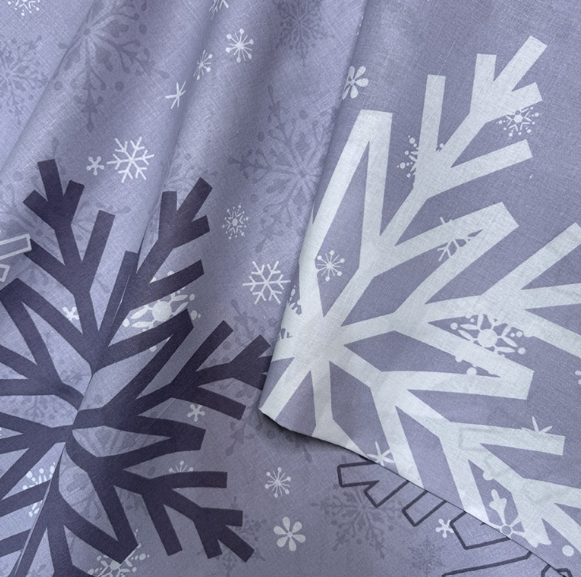 Комплект постельного белья бязь Снежинки лиловые Комплект постельного белья бязь Снежинки лиловые