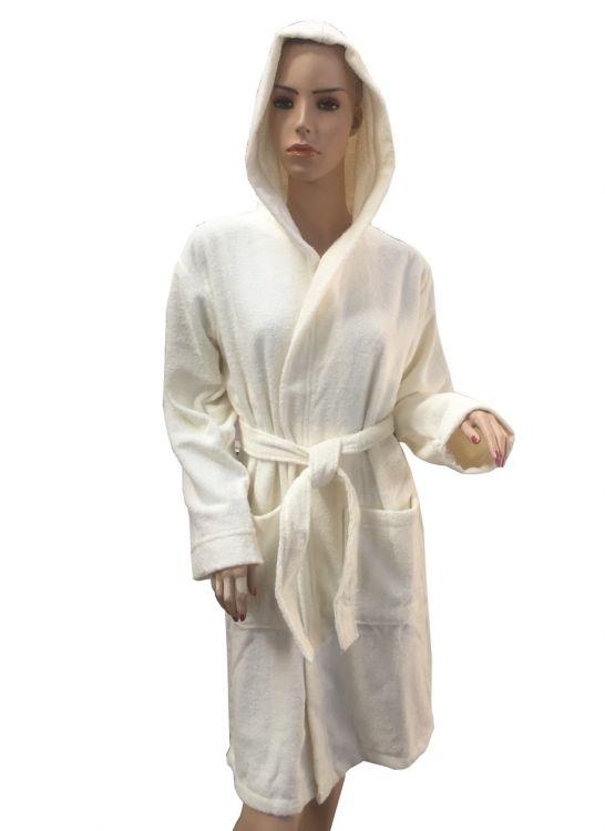 Женский халат Arya с капюшоном Soft экрю
