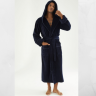 Мужской халат ns 7230 lacivert темно-синий с капюшоном велюр/махра Мужской халат ns 7230 lacivert темно-синий с капюшоном велюр/махра