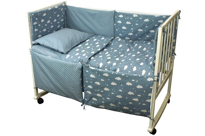 Набор для детской кроватки Руно Тучка голубой 