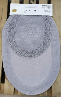 Набор овальных ковриков в ванную Mosso серый