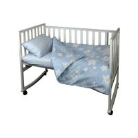 Детское белье в кроватку Руно бязь Blue star голубое