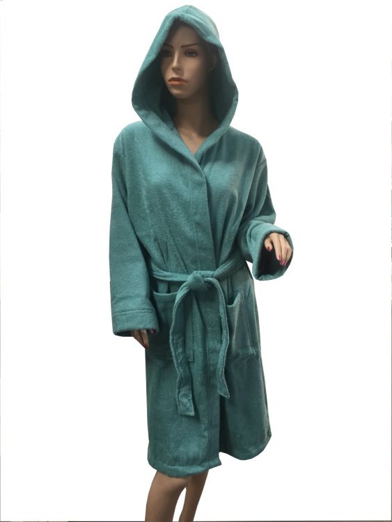 Женский халат Arya  с капюшоном зеленый