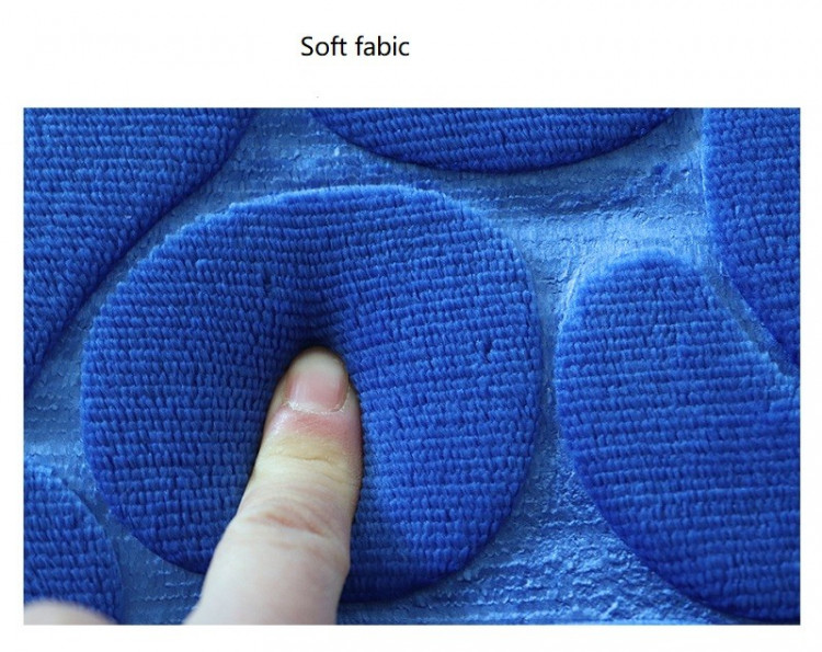 Набор ковриков в ванную 2 пр. с эффектом памяти голубого цвета 